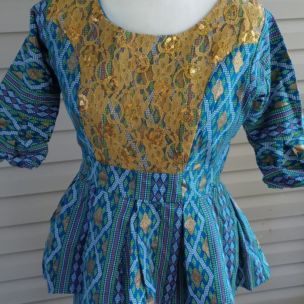 African sewn Blouse and Skirt
